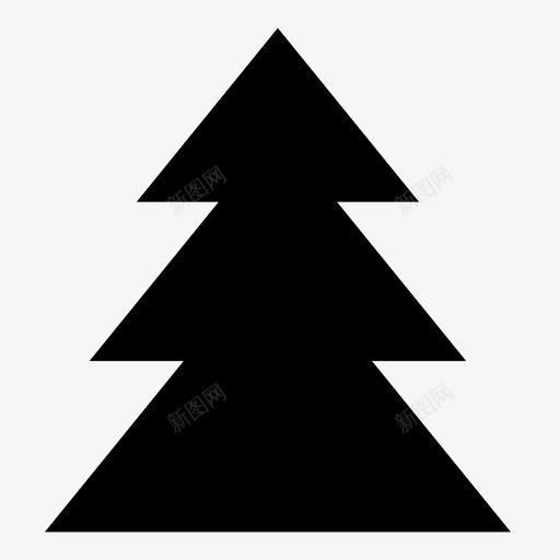 树圣诞树常绿树图标svg_新图网 https://ixintu.com 冬天 圣诞树 常绿树 松树 树 树木 森林 植物 花园