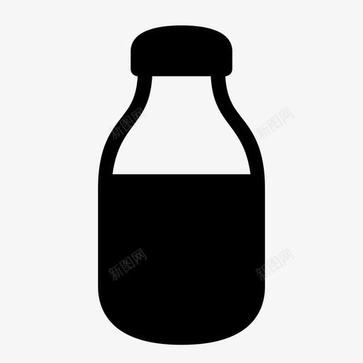 玻璃瓶塑料牛奶图标svg_新图网 https://ixintu.com 塑料 壶 果汁 牛奶 玻璃瓶 罐 著名图标雕文 饮料
