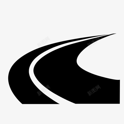 道路城市车道图标svg_新图网 https://ixintu.com 右转 城市 旅行 移动 路径 路线 车道 道路 高速公路