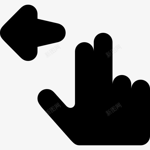 左两个手指售出向左滑动图标svg_新图网 https://ixintu.com 不 两个手指 向左拖动 向左滑动 售出 左两个手指 手 手势 按住 粗体 金色