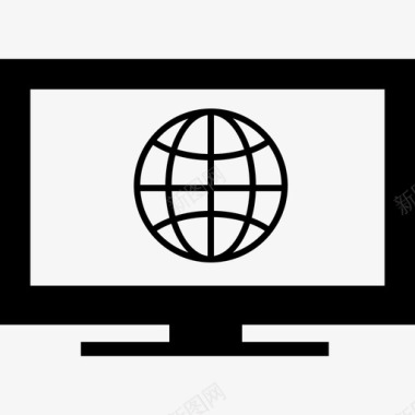 显示器屏幕上的接地网符号工具和器具地球图标图标