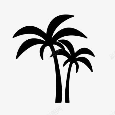 棕榈树夏季展示品图标图标
