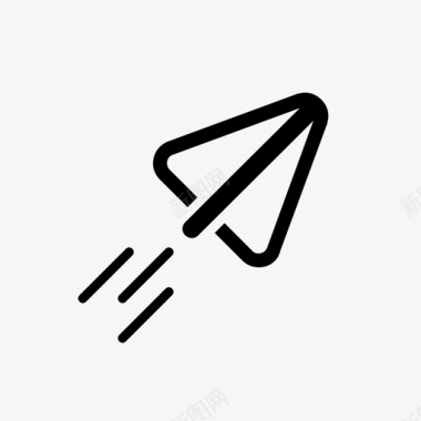 纸飞机火箭反应堆图标图标