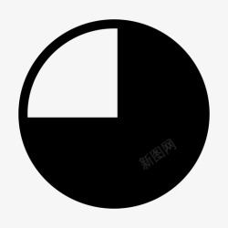 四分四分之三百分比图标高清图片