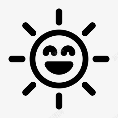 太阳风景微笑图标图标