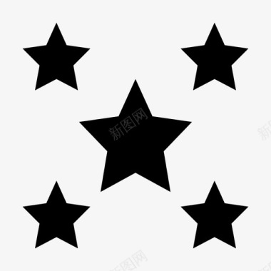 星星星体五图标图标