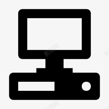 电脑塔式电脑屏幕图标图标