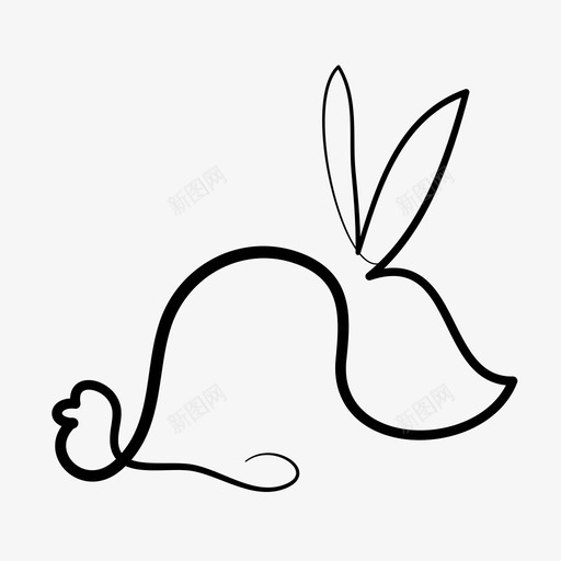 兔子动物棉尾巴图标svg_新图网 https://ixintu.com 兔子 动物 手足 拉宾 松柏 棉尾巴 绒毛宠物 野兔