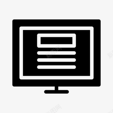 计算机报告新闻图标图标