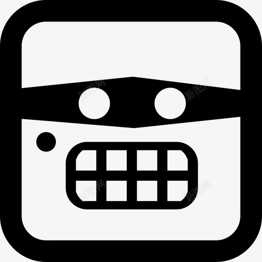 表情符号犯罪面具界面情绪方块图标svg_新图网 https://ixintu.com 情绪方块 界面 表情符号犯罪面具