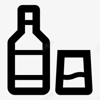 烈酒威士忌联合图标图标