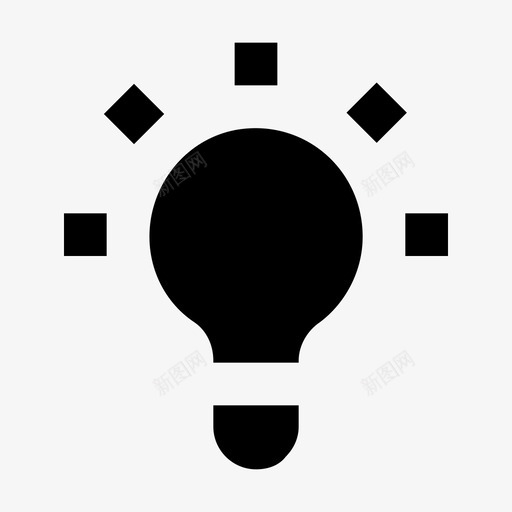 灯泡照明造型图标svg_新图网 https://ixintu.com 时尚 服装 杰作 灯泡 照明 电子器件材料设计图标 电灯泡 精致 造型