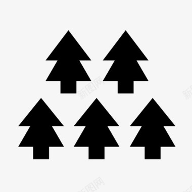 森林树木补充图标图标