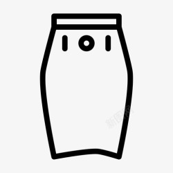 剪裁衣服铅笔裙雏菊公爵服迷你装图标高清图片