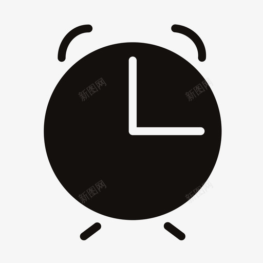 闹钟钟面起床图标svg_新图网 https://ixintu.com 叫醒 噪音 声音 手表 时间 起床 钟面 闹钟