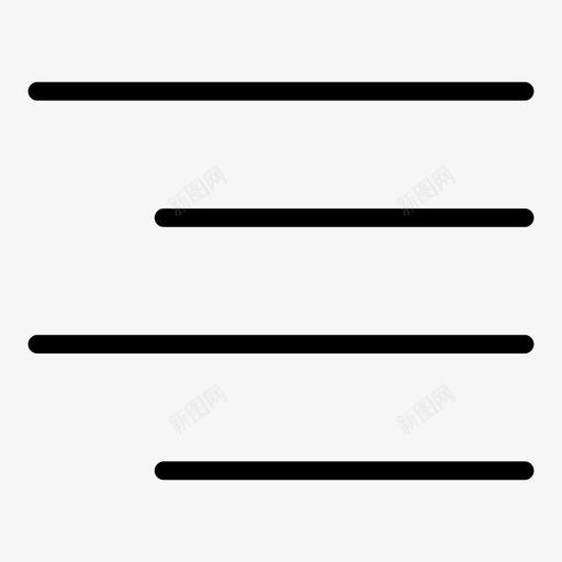 右对齐文本选项图标svg_新图网 https://ixintu.com 单击 右对齐 对齐 布局 文本 文本对齐 瘦轮廓ui 设计 选项