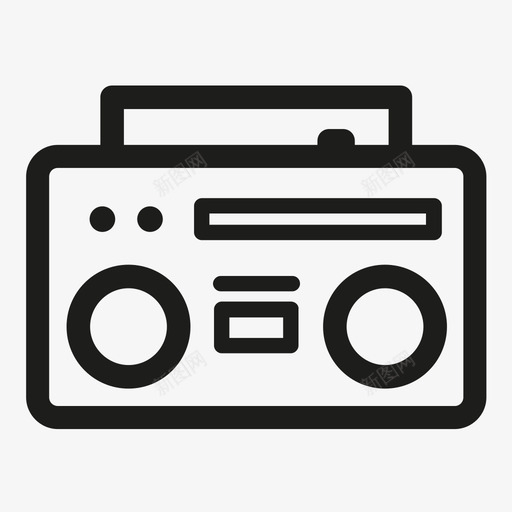 音箱听音乐图标svg_新图网 https://ixintu.com 业余爱好 听 收音机 音乐 音响 音箱