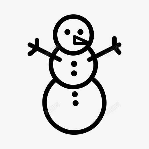 雪人冬季游戏白化图标svg_新图网 https://ixintu.com 下雪 冬季游戏 在雪地里玩 建造 沙人 白化 雪人 雪地乐趣