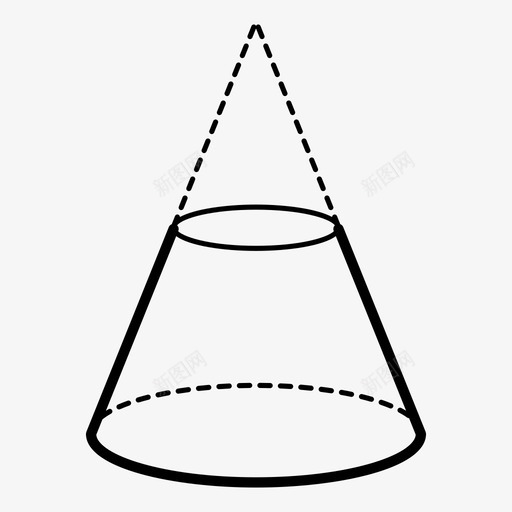 截锥技术图纸形状图标svg_新图网 https://ixintu.com 三维 三角形 听 形状 截锥 技术图纸 持 金字塔