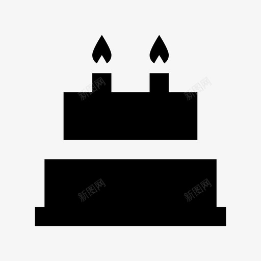 蛋糕生日蛋糕黑色图标svg_新图网 https://ixintu.com 图像 圣诞和复活节材料设计图标 圣诞蛋糕 带蜡烛的蛋糕 庆祝 生日蛋糕 电源 蛋糕 黑色