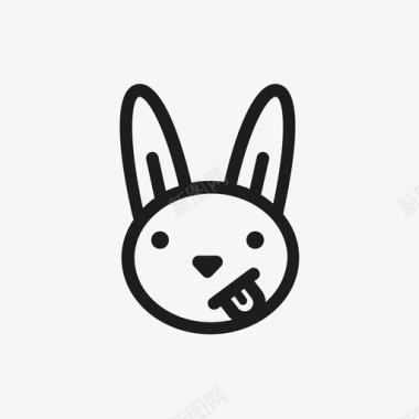 兔子逗乐动物图标图标
