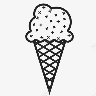 冰淇淋筒便宜冷图标图标
