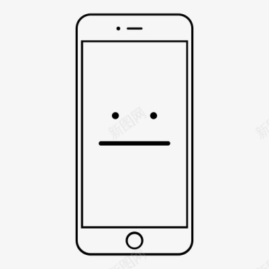 恼怒的电话智能手机物品图标图标