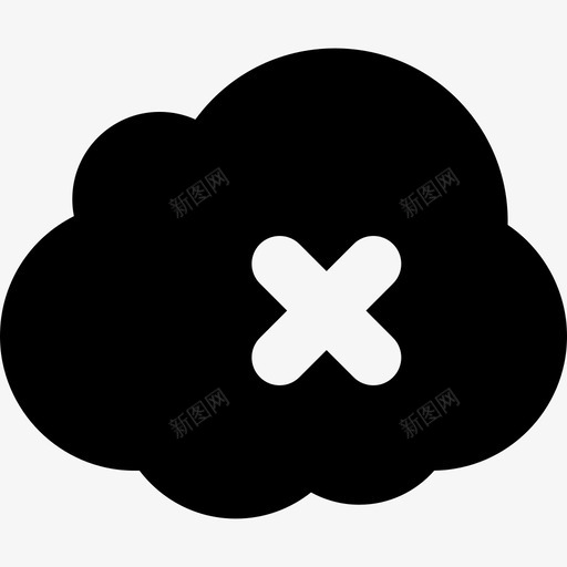 云黑色的形状有一个十字符号宇宙图标svg_新图网 https://ixintu.com 云黑色的形状有一个十字 宇宙 符号