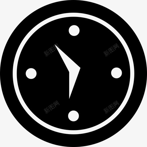 时钟圆形黑色工具形状界面指向图标svg_新图网 https://ixintu.com 指向图标 时钟圆形黑色工具形状 界面