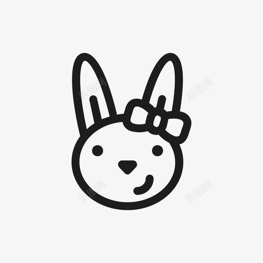 少女兔图标svg_新图网 https://ixintu.com 少女兔