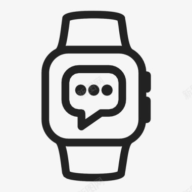 smartwatch消息联合文本图标图标