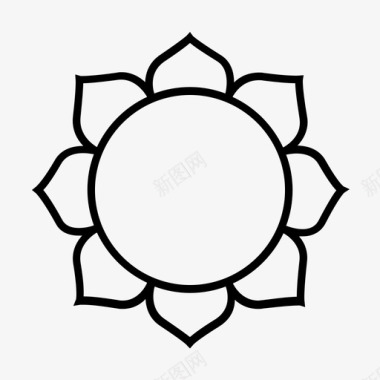 花佛教雏菊图标图标