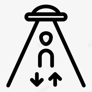 外星人绑架三角形宇宙飞船图标图标