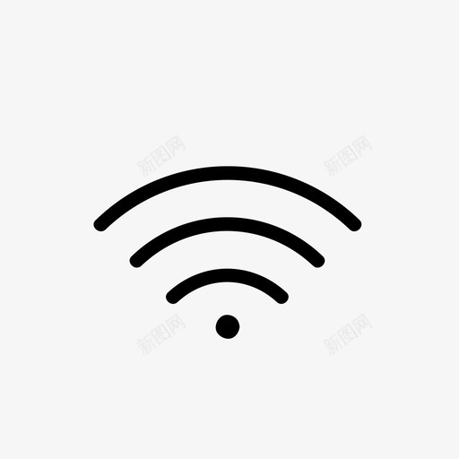 wifi连接互联网图标svg_新图网 https://ixintu.com wifi wifi网络接收 互联网 信号 接收 无线 无线连接 波长 网络 连接