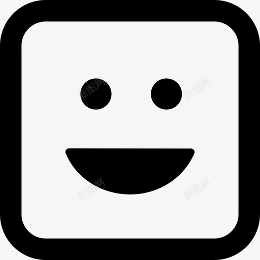 表情方块微笑界面情绪方块图标svg_新图网 https://ixintu.com 情绪方块 界面 表情方块微笑