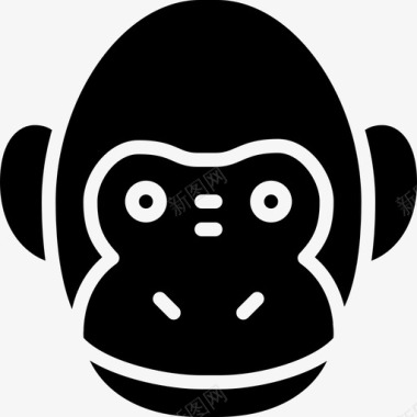猴子哺乳动物大猩猩图标图标