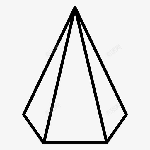 五角金字塔减法符号图标svg_新图网 https://ixintu.com 三维 五角金字塔 减法 前进 忽略 技术绘图 指示 符号 绘图