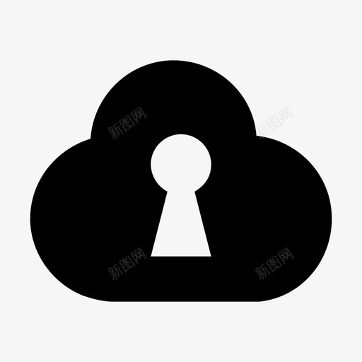 云锁定安全在线安全云图标svg_新图网 https://ixintu.com 云数据技术材料设计图标 云计算 云锁定 互联网安全 在线加密 安全云 安全在线 密匙孔 密码保护 防火墙