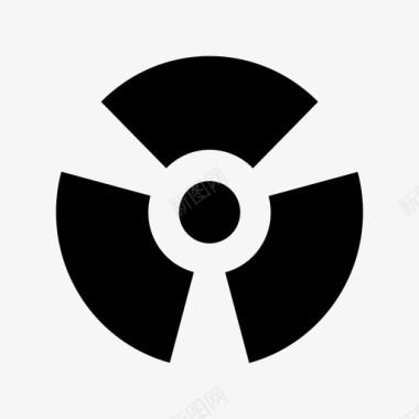 放射性有毒放射性符号图标图标