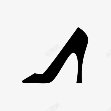 高跟鞋正式鞋鞋图标图标
