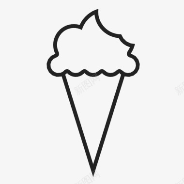 冰淇淋筒冷的吃的图标图标