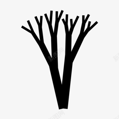 树树枝森林图标图标