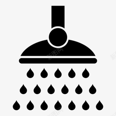 淋浴清洁脏污图标图标