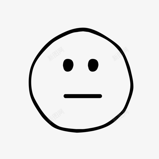 中性零开始图标svg_新图网 https://ixintu.com 中性 中间 平衡 开始 微笑 情绪 无关 脸 表情 零
