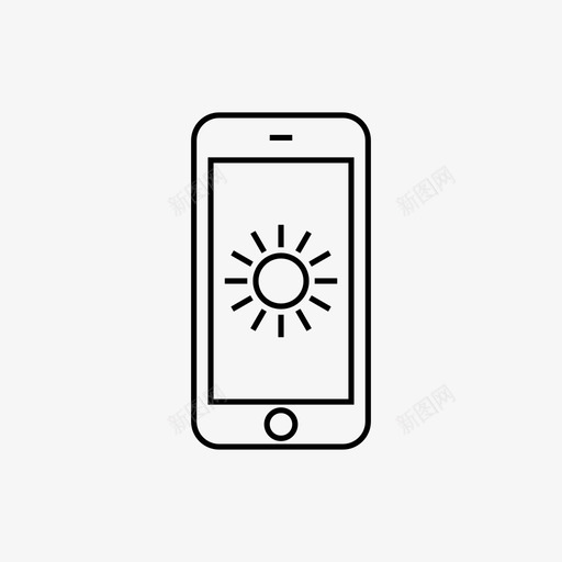智能手机亮度技术设置图标svg_新图网 https://ixintu.com 亮度 光线 反光 技术 智能手机1倍厚 智能手机亮度 查看 背光 舒适度 设置 调节