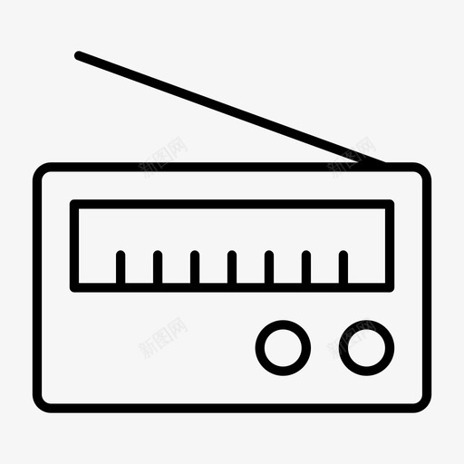 收音机扬声器信号图标svg_新图网 https://ixintu.com 便携式 信号 扬声器 收音机 爵士乐 电台 调幅 调频 超薄 音乐 音箱