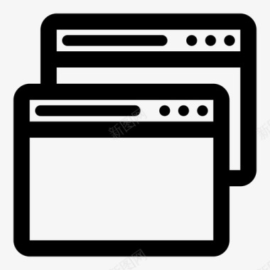 浏览器标签式堆叠式图标图标