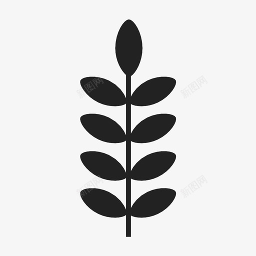 叶植物生长图标svg_新图网 https://ixintu.com 叶 植物 生长 绿叶 花 茎