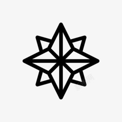 北极星标志北极星代码指南针图标高清图片