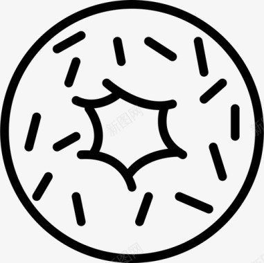 洒甜甜圈洒商店图标图标